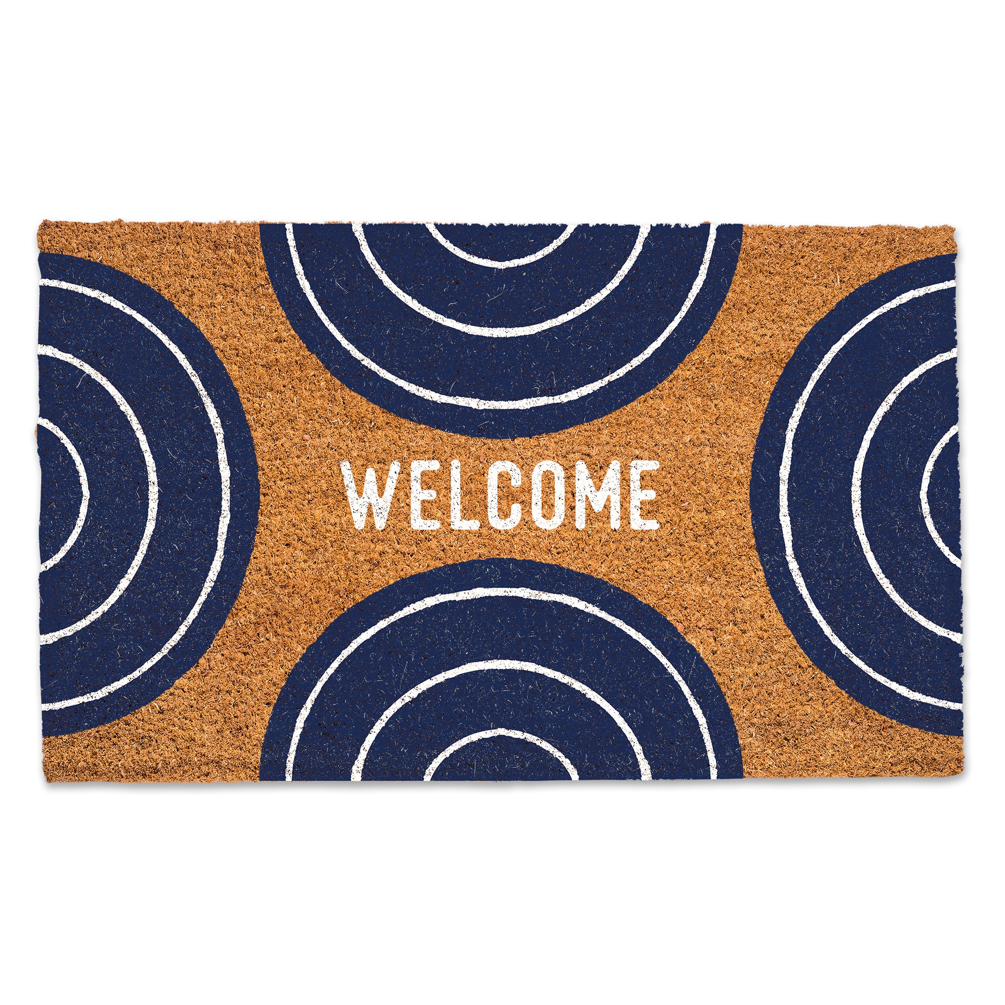 Welcome Blue Arches Doormat